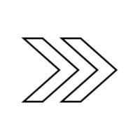 arrow icon outline vector, simple black and white arrow icon, left arrow, right arrow, next, up, down, vector