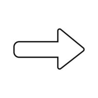 arrow icon outline vector, simple black and white arrow icon, left arrow, right arrow, next, up, down, vector