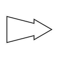 arrow icon outline vector, simple black and white arrow icon, left arrow, right arrow, next, up, down, vector