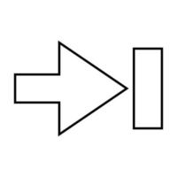arrow icon outline vector, simple black and white arrow icon, left arrow, right arrow, next, up, down, vector