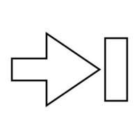 arrow icon outline vector, simple black and white arrow icon, left arrow, right arrow, next, up, down, vector