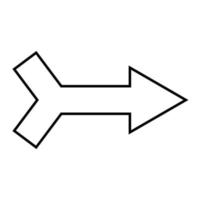 arrow icon outline vector, simple black and white arrow icon, left arrow, right arrow, next, up, down, vector