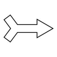 arrow icon outline vector, simple black and white arrow icon, left arrow, right arrow, next, up, down, vector