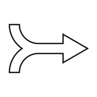 arrow icon outline vector, simple black and white arrow icon, left arrow, right arrow, next, up, down, vector