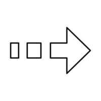 flecha icono contorno vector, sencillo negro y blanco flecha icono, izquierda flecha, Derecha flecha, próximo, arriba, abajo, vector