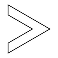 arrow icon outline vector, simple black and white arrow icon, left arrow, right arrow, next, up, down, vector