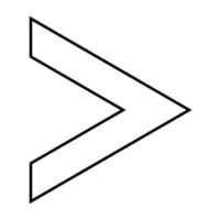 arrow icon outline vector, simple black and white arrow icon, left arrow, right arrow, next, up, down, vector