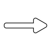 arrow icon outline vector, simple black and white arrow icon, left arrow, right arrow, next, up, down, vector