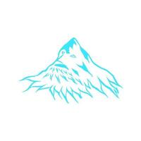 Mountain with face shape inside vector