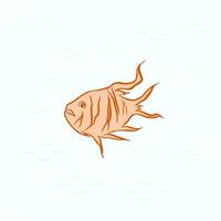 Little fish playing inside the sea vector