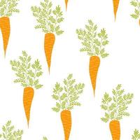 Carrots seamless pattern. Vector spring pattern with cute carrots. Design for wrapping paper, wallpapers, textile.