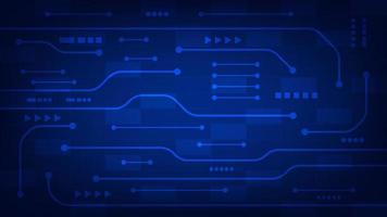 Circuit board with blue lighting background. technology and hi tech graphic design element concept vector
