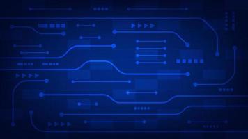 Circuit board with blue lighting background. technology and hi tech graphic design element concept vector