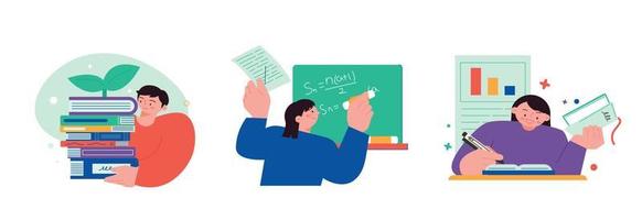 Education and self-development illustration. vector