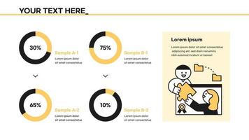 Presentation and web page concepts template. education student illustration. vector