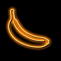 one whole banana neon glow icon illustration vector