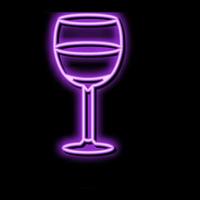 beverage wine glass neon glow icon illustration vector