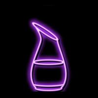 decanter merlot wine glass neon glow icon illustration vector