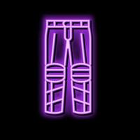 pants motorcycle neon glow icon illustration vector