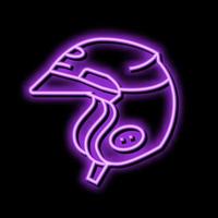 open face motorcycle helmet neon glow icon illustration vector