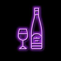 rieslin white wine neon glow icon illustration vector