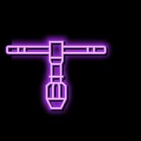 tap wrench tool neon glow icon illustration vector