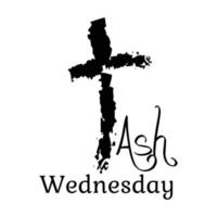 Ash Wednesday Cross Vector Art. Ash Wednesday With Cross, Blessing, Worship, Holy background design.