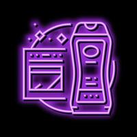 glass cleaner detergent neon glow icon illustration vector