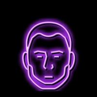 beard without mustache beard neon glow icon illustration vector