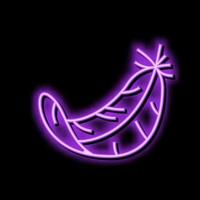 failing feather soft fluffy neon glow icon illustration vector