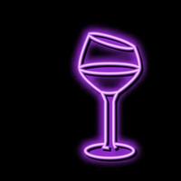 party wine glass neon glow icon illustration vector