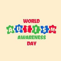 World autism awareness day. colorful puzzles vector background. Symbol of autism. Medical flat illustration. Health care ,banner or poster of World autism awareness day.