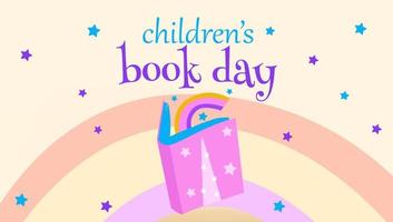 International Childrens Book Day design day for suitable greeting card, poster, banner and etc. vector