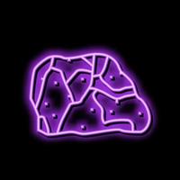 peridot stone rock neon glow icon illustration vector