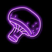 champignon mushroom neon glow icon illustration vector