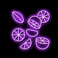 orange delicious organic neon glow icon illustration vector