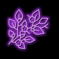 bloom spring neon glow icon illustration vector