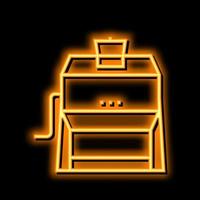 tombola drum neon glow icon illustration vector