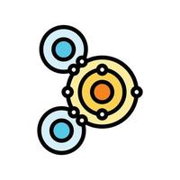 atom molecular structure color icon vector illustration