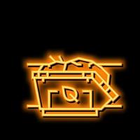 green waste removal neon glow icon illustration vector