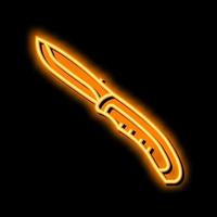 knife tool repair neon glow icon illustration vector