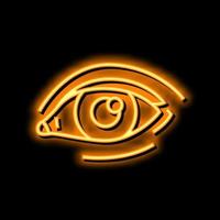 eye face neon glow icon illustration vector