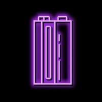 pp3 battery power energy neon glow icon illustration vector