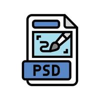 psd file format document color icon vector illustration