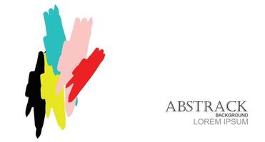 Abstrak background colorfull on white background. Colorful paint. Minimalist brush strokes. Chic and elegant concept vector