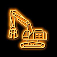 demolition construction car vehicle neon glow icon illustration vector