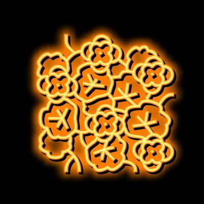 nasturtium liana neon glow icon illustration