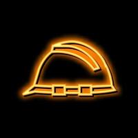 helmet tool repair neon glow icon illustration vector