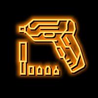 screwdriver tool repair neon glow icon illustration vector