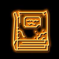 old book neon glow icon illustration vector